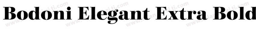 Bodoni Elegant Extra Bold Italic字体转换